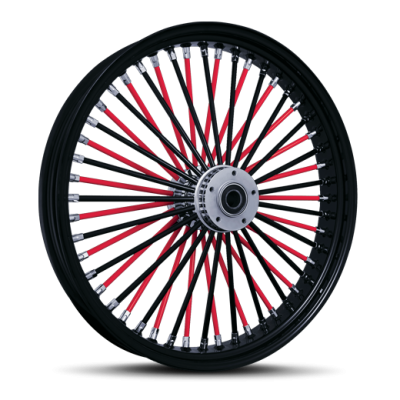 Red and Black Spokes with Black Outer