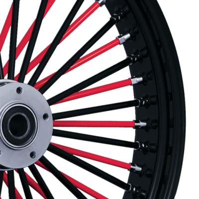 Red and Black Spokes with Black Outer